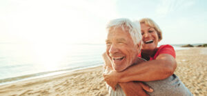 Couple having fun at the beach