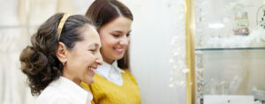 mom and daughter shopping