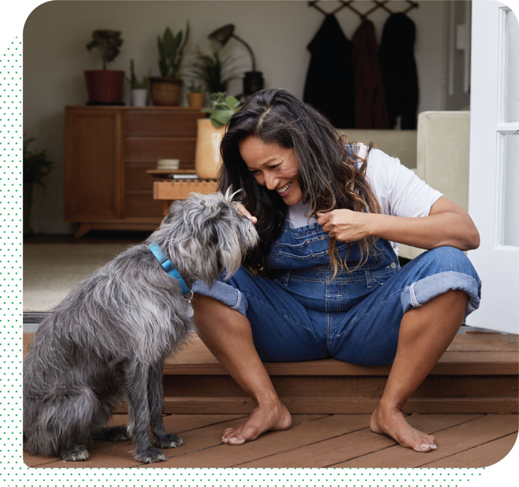 Woman with a dog