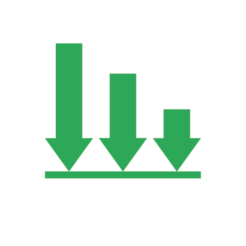 Declining Arrows Icon