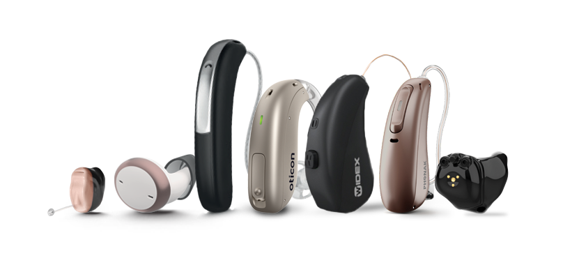 Hearing aid manufacturer line up.